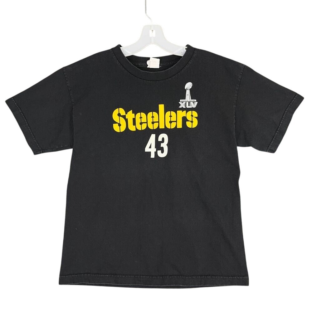 Vintage Pittsburg SteelersSuper Bowl XLV‎ Polamalu Shirt Youth XL NFL Football